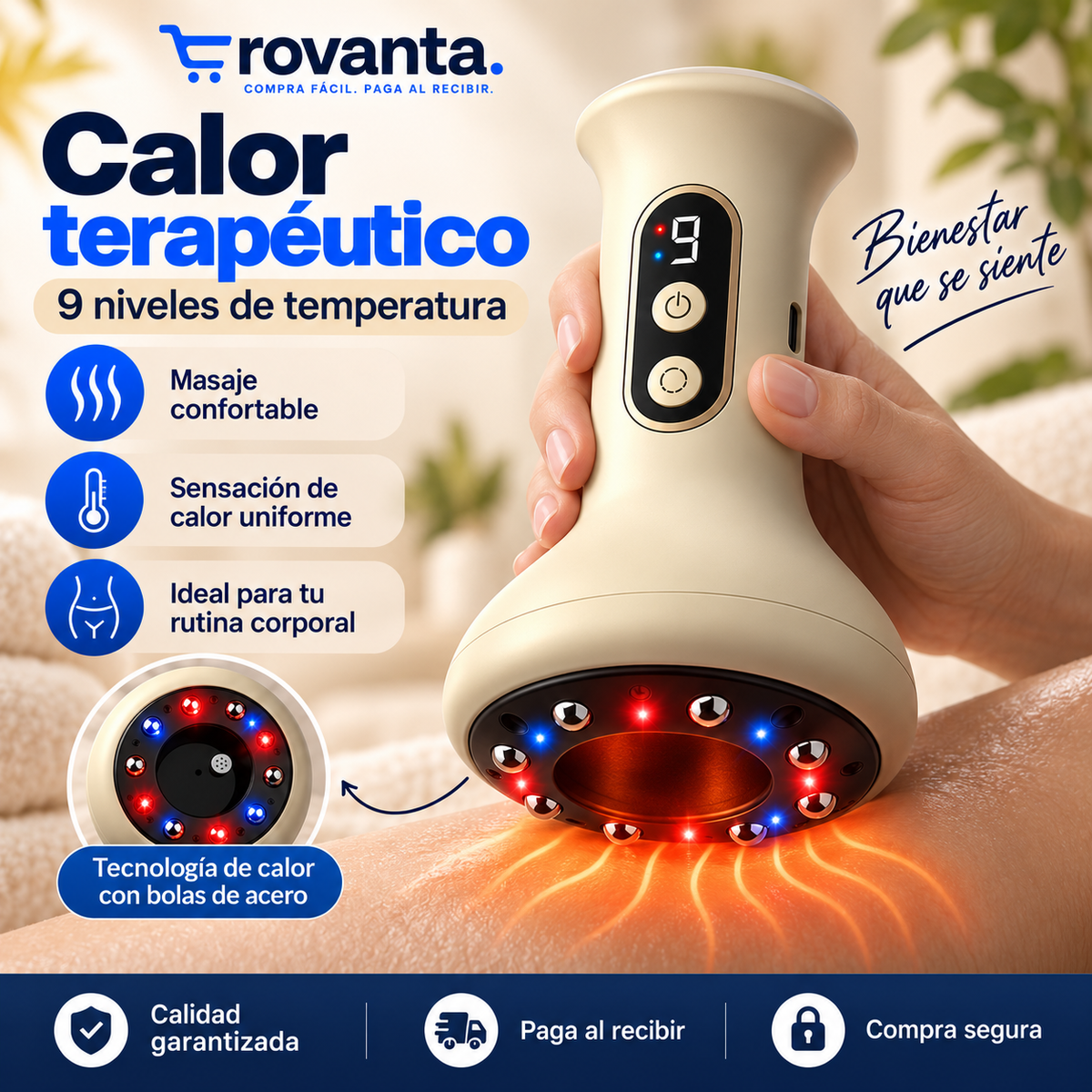 Masajeador Corporal Anticelulítico 3 en 1 con Succión y Calor