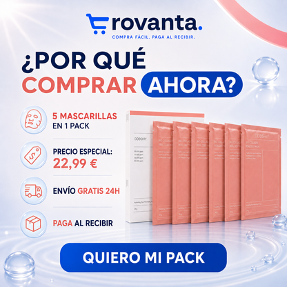Mascarillas Faciales BIO-COLLAGEN de Hidrogel – Pack de 5 Unidades